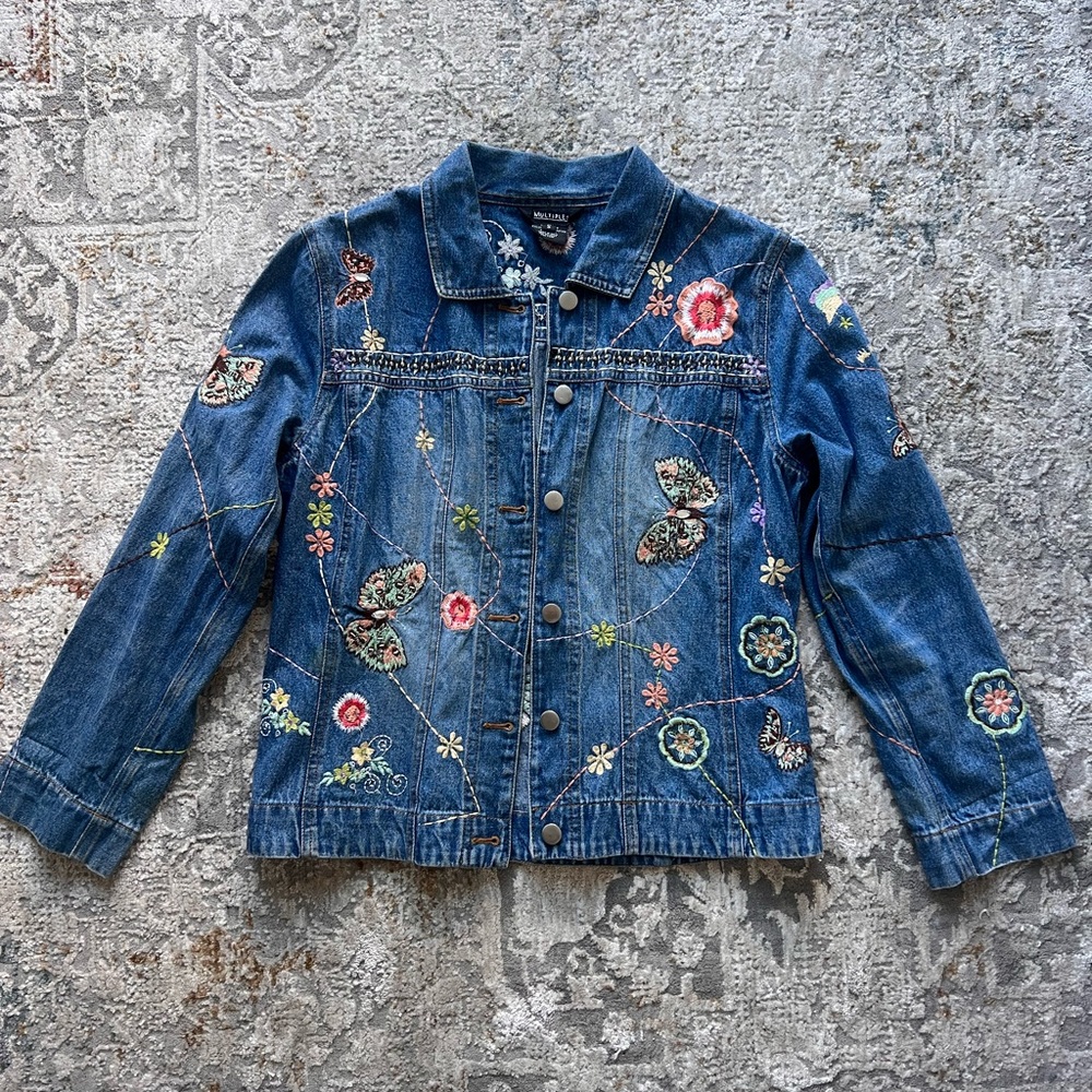 Vintage Embroidered Denim Jacket